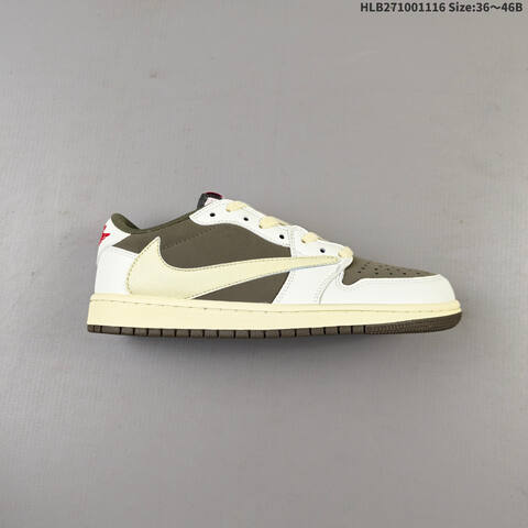 Nike Air Jordan 1 Low OG SP Black White Olive EU 36-46B Lifestyle - Women's (BS-63626)