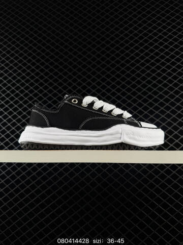 Maison MIHARA YASUHIRO Original Sole Canvas Low Black White EU 36-45 Skate Shoe Skate Sneakers - Unisex (BS-84490)