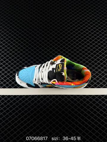 Nike SB Dunk Low Pro QS Chunky Dunky CU3244-100 Blue Black White Yellow Green EU 36-45 Skate - Unisex (BS-70382)