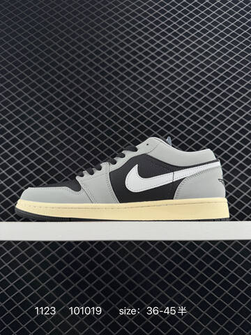Jordan Air Jordan 1 Low Black Grey White Cream EU 36-45 Sneaker - Unisex BS-80207