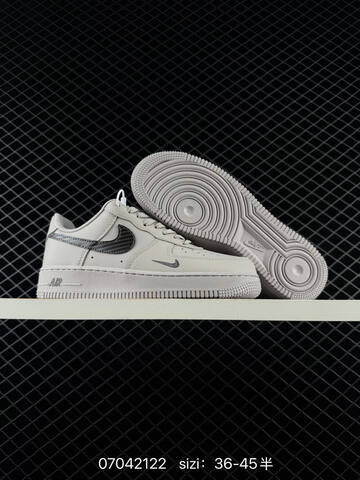 Nike Air Force 1 07 Light Grey Black Dark Grey White EU 36-45 Skate - Unisex (BS-70419)