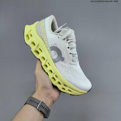 On Cloudmonster 3 White Pale Yellow Grey EU 36-45 Running Shoe Running Sneakers - Unisex (BS-69487)