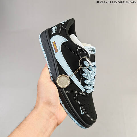 Nike Air Jordan 1 Low x Travis Scott Black Light Blue EU 36-45 Lifestyle - Unisex (BS-63692)