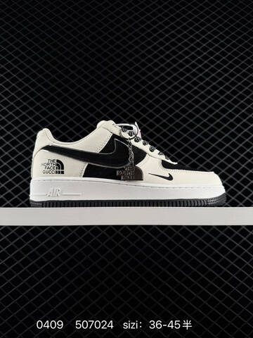 Nike Air Force 1 07 Off-white Black With Metallic Chrome Swoosh EU 36-45 Half Sizes Available Lifestyle - Unisex (BS-72219)