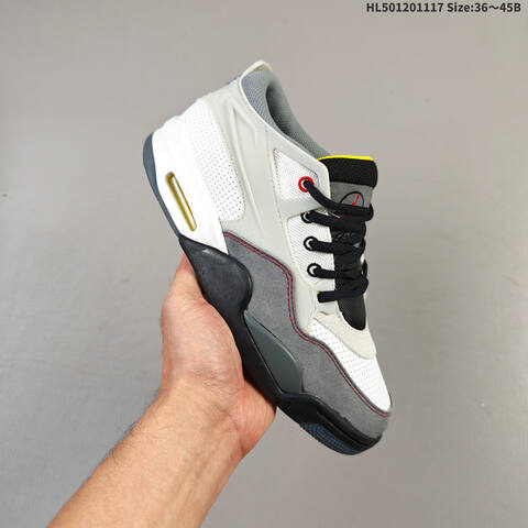 Jordan Air Jordan 4 RM White Grey Black Yellow Red EU 36-45 Casual - Unisex (BS-63578)