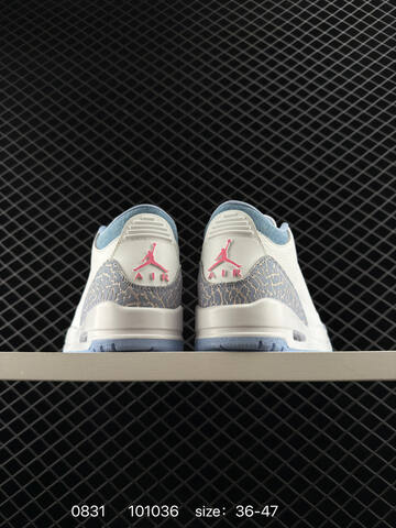 Jordan Air Jordan 3 Retro White Light Blue Pink EU 36-47 Basketball Shoe - Unisex BS-80799