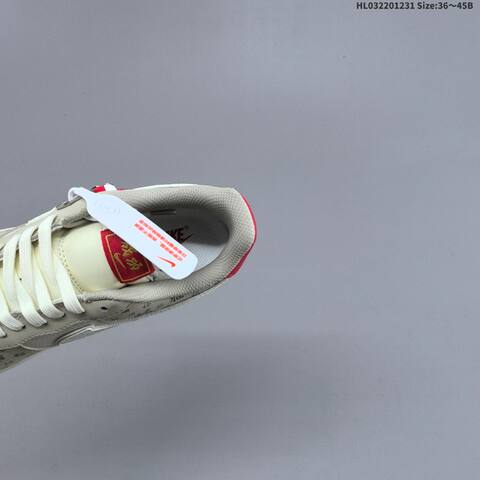 Nike Air Force 1 07 LV8 Beige White Red EU 36-45 Sneaker - Unisex BS-62288