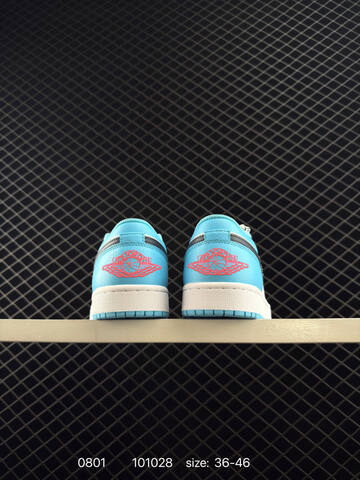 Jordan Air Jordan 1 Low White Dark Navy Bright Blue Red EU 36-46 Sneaker - Unisex BS-80984