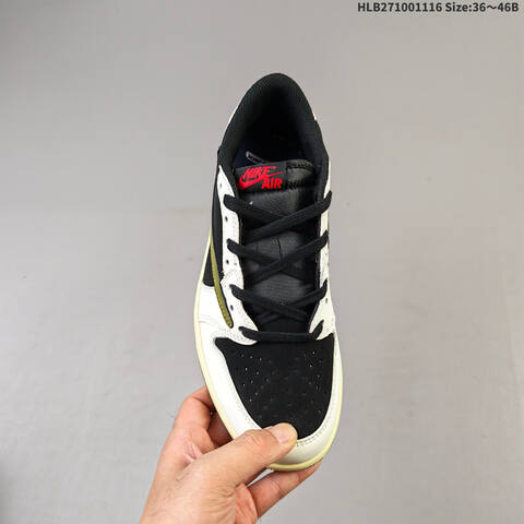 Nike Air Jordan 1 Low OG SP Black White Olive Cream EU 36-46 Casual - Unisex (BS-63625)