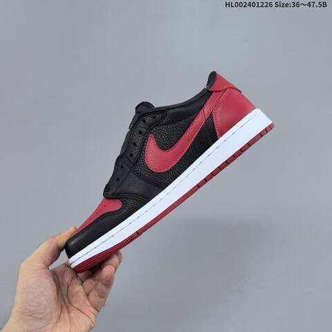 Jordan Air Jordan 1 Low OG Black Red White Banned 36 47 5 Casual - Unisex (BS-67259)