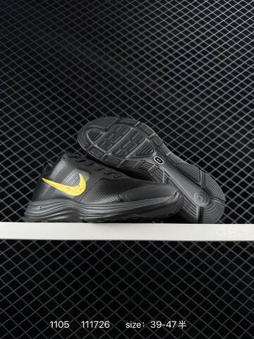 Nike Air Pegasus Black With Metallic Gold White Swoosh 39-47 Running - Unisex (BS-74356)
