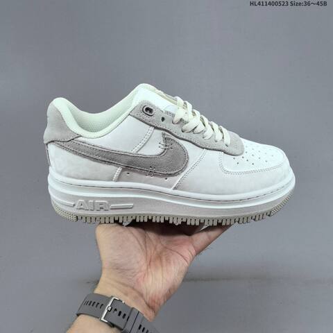 Nike Air Force 1 Low Luxe Grey White Brown EU 36-45 Sneaker - Unisex BS-60202