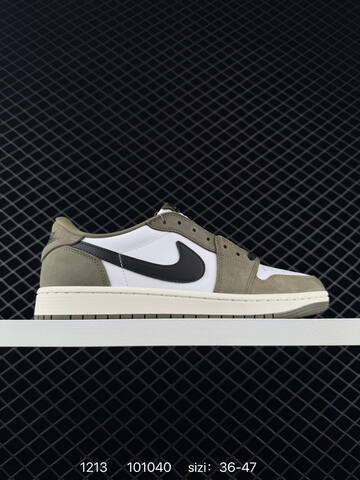 Jordan Air Jordan 1 Low White Olive Black Sail EU 36-47 Sneaker - Unisex (BS-80072)