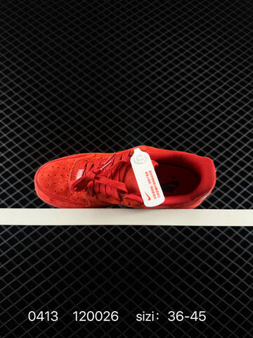 Nike Air Force 1 07 Low Triple Red Suede With Patent Red Accents EU 36-45 Lifestyle - Unisex (BS-72140)
