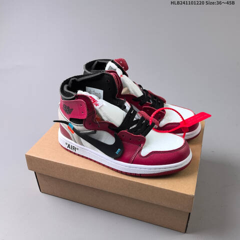 OFF-WHITE x Air Jordan 1 Retro High OG UNC AIR JORDAN 1 Aj1 Lifestyle BS-67340