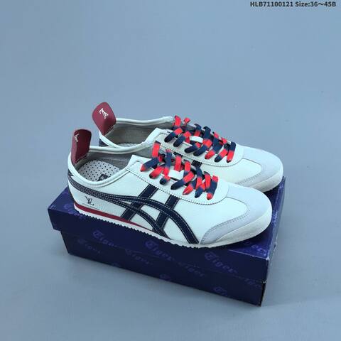 Onitsuka Tiger Mexico 66 Cream White Navy Red EU 36-45 Sneaker Casual Sneakers - Unisex (BS-69048)