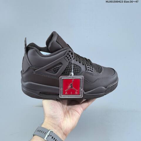 Jordan Air Jordan 4 Retro Triple Black Dark Gray 36 47 Basketball - Unisex (BS-66075)