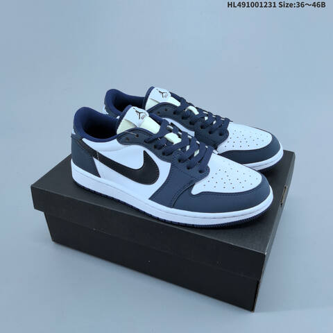 Jordan Air Jordan 1 Low White Navy EU 36-46 Basketball - Unisex (BS-67162)