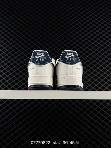Nike Air Force 1 07 LV8 Off White Dark Blue EU 36-45 Lifestyle - Unisex (BS-70065)