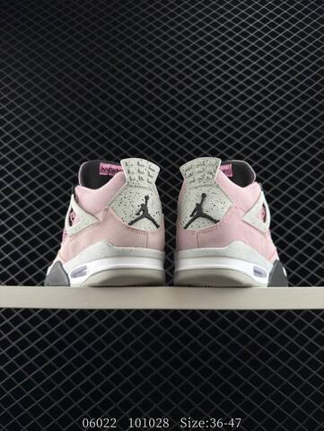 Jordan Air Jordan 4 Retro Pink Grey Black White EU 36-47 Basketball Shoe - Unisex BS-81165