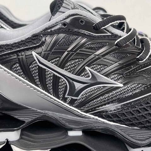 Mizuno Wave Prophecy LS Black Silver Purple White Running Shoe Running Sneakers (BS-86779)