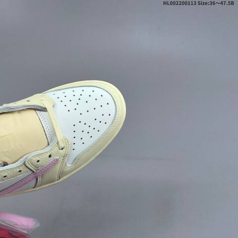 Nike Air Jordan 1 Low Travis Scott Cream White Pink 36 47 5 Lifestyle - Unisex (BS-66989)