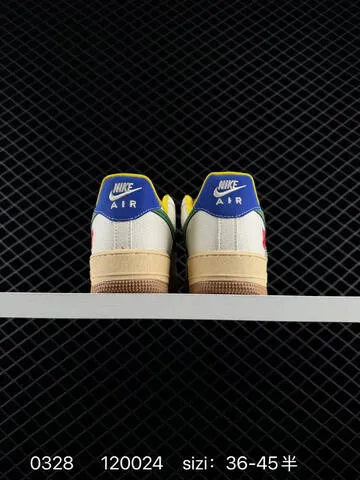 Nike Air Force 1 07 White Yellow Green Blue Brown EU 36-45 Skate - Unisex BS-72404