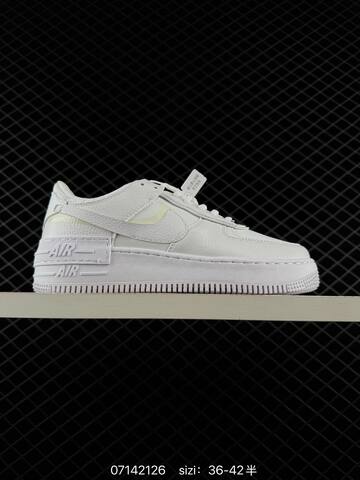 Nike Air Force 1 Shadow White Beige Leopard Print Yellow EU 36-42 Lifestyle Unisex BS-70246