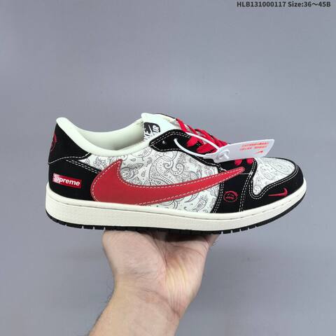 Jordan Air Jordan 1 Low x Travis Scott Green White Light Blue EU 36-45 Lifestyle - Unisex (BS-66938)