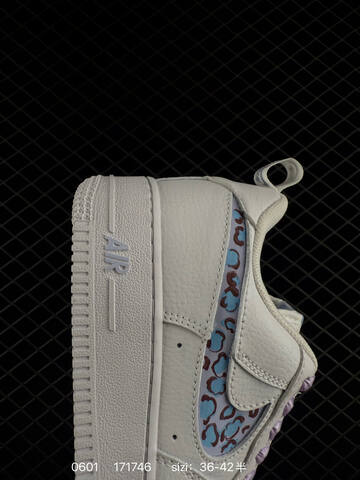 Nike Air Force 1 07 White Light Purple Light Blue Brown EU 36-42 Lifestyle - Unisex (BS-71061)
