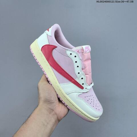 Nike Air Jordan 1 Low Travis Scott Pink Light Blue White 36 47 5 Casual - Unisex (BS-66902)