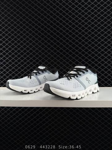 On Cloud X 4 Light Grey White Black EU 36-45 Running Shoe Running Sneakers - Unisex (BS-85542)