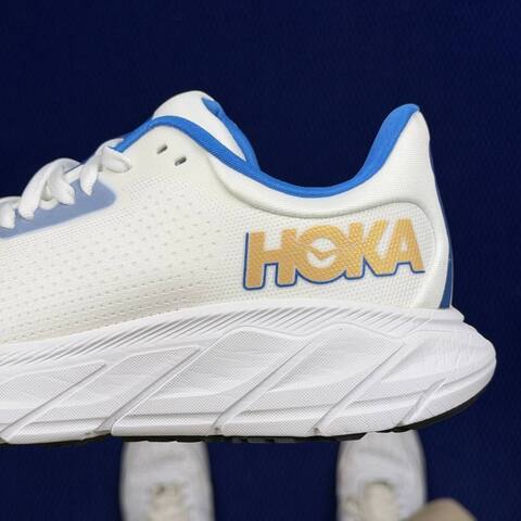 HOKA Arahi 7 White Blue Gold Running Shoe Running Sneakers (BS-86827)