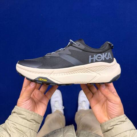 HOKA Transport Black Beige Grey Trail Shoe Trail Running Sneakers (BS-86838)