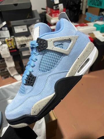 Jordan Air Jordan 4 Retro CT8527 400 University Blue Black Grey EUR 42 Basketball Shoe - Men's (BS-87266)