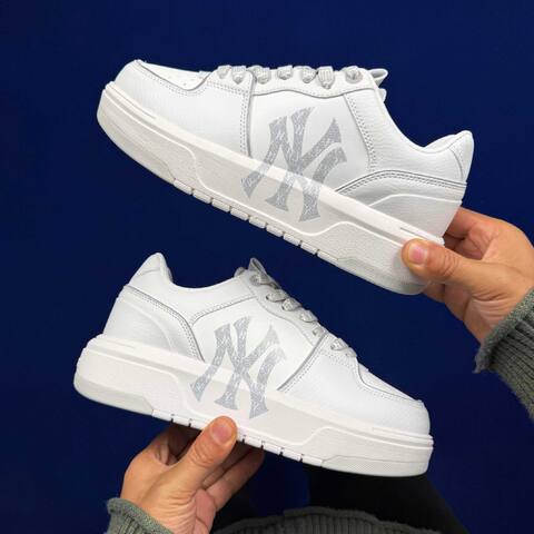 MLB Chunky Liner 3 White Light Grey Skate Shoe Skate Sneakers (BS-86802)
