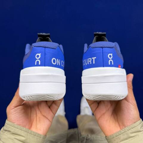 On The Roger Pro White Pink Blue Tennis Shoe Casual Sneakers (BS-86754)