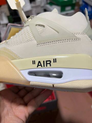 Jordan Air Jordan 4 Retro SP Off White Sail CV9388 100 Sail Muslin White Black EUR 42 5 Basketball Shoe - Men's (BS-87264)