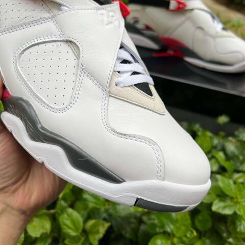 Jordan Air Jordan 8 Retro 305381 100 White Black True Red US 9 5 UK 8 5 BR 41 EUR 43 27 5 Cm Basketball Shoe - Men's (BS-87313)