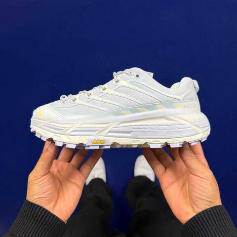 HOKA Mafate Three 2 White Cream Off White Trail Shoe Trail Running Sneakers (BS-86810)