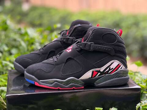 Jordan Air Jordan 8 Retro 305381-062 Black True Red White Gunmetal EUR 43 Basketball Shoe - Men's (BS-87312)