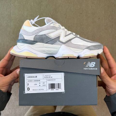 New Balance 9060 U9060AUB White Grey Cream Beige EU 40 Sneaker - Men's (BS-87136)