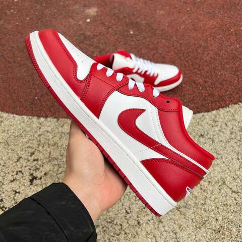 Jordan Air Jordan 1 Low 553558 166 White Red US 11 UK 10 BR 43 EUR 45 29 Cm Sneaker - Men's (BS-87196)