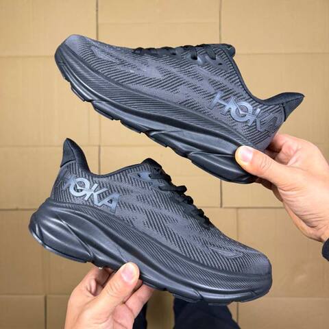 HOKA Clifton 9 Black Running Shoe Running Sneakers (BS-86881)