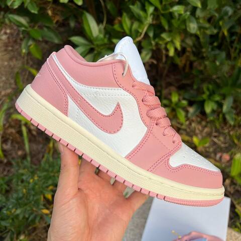 Jordan Air Jordan 1 Low DC0774 162 Pink White Cream EUR 37 5 Sneaker - Women's (BS-87174)