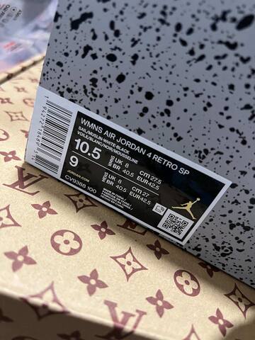 Jordan Air Jordan 4 Retro SP Off White Sail CV9388 100 Sail Muslin White Black EUR 42 5 Basketball Shoe - Men's (BS-87264)
