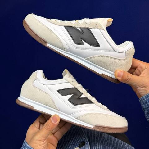 New Balance URC42LA White Beige Dark Grey Gum Brown EU 40 Sneaker - Men's (BS-87109)