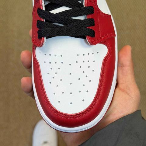 Jordan Air Jordan 1 Retro Low OG HQ6998-600 White Red Black EU 41 Sneaker - Men's (BS-87198)