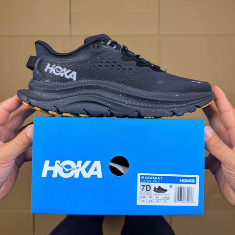 HOKA Kawana 2 Black White Gum Running Shoe Running Sneakers (BS-86919)