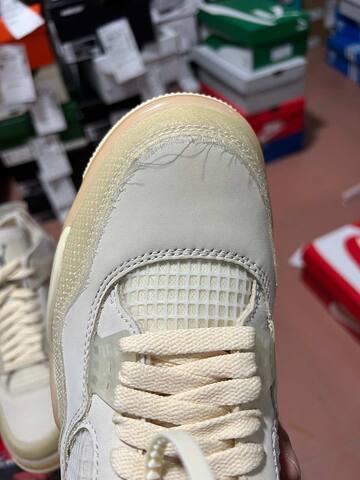 Jordan Air Jordan 4 Retro SP Off White Sail CV9388 100 Sail Muslin White Black EUR 42 5 Basketball Shoe - Men's (BS-87264)